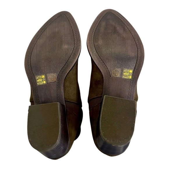 CL By Laundry Brown Velvet Ankle Boots Women’s Size 7 Low Heel Booties - Picture 6 of 6